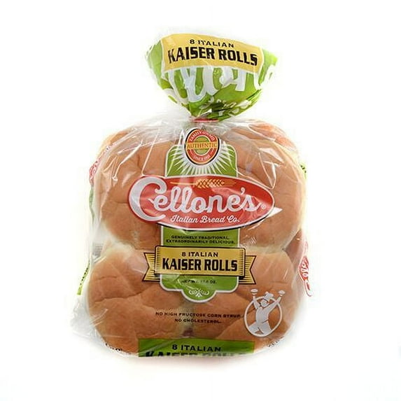 Cellone's Kaiser Hamburger Buns Italian Sliced 8 Count 16 oz