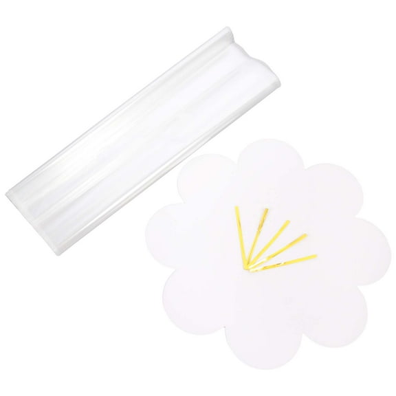 ifundom Transparent Cellophane Bags with Paper Cake Tray for Home Kitchen Use, 10 Sets, Food Storage and