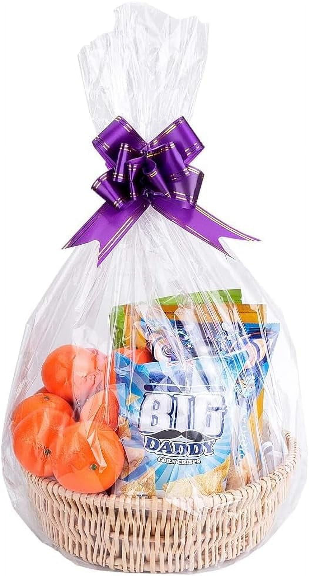 Cellophane Bags 25 Pack, Cellophane Gift Bags, Cellophane Wide Clear