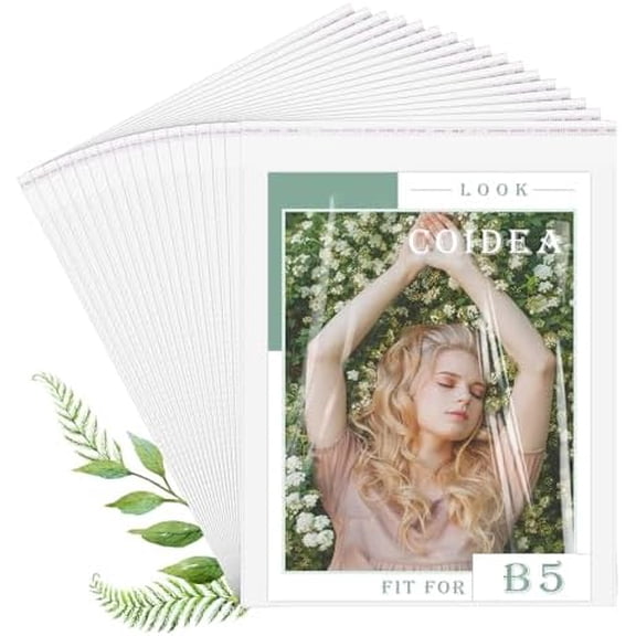 Cellophane Bags, 70 Pcs Resealable Clear Poly Bags for Clothes, Shirt Bag, Decorative Wrappers, Party Favors & Artwork(8x10)