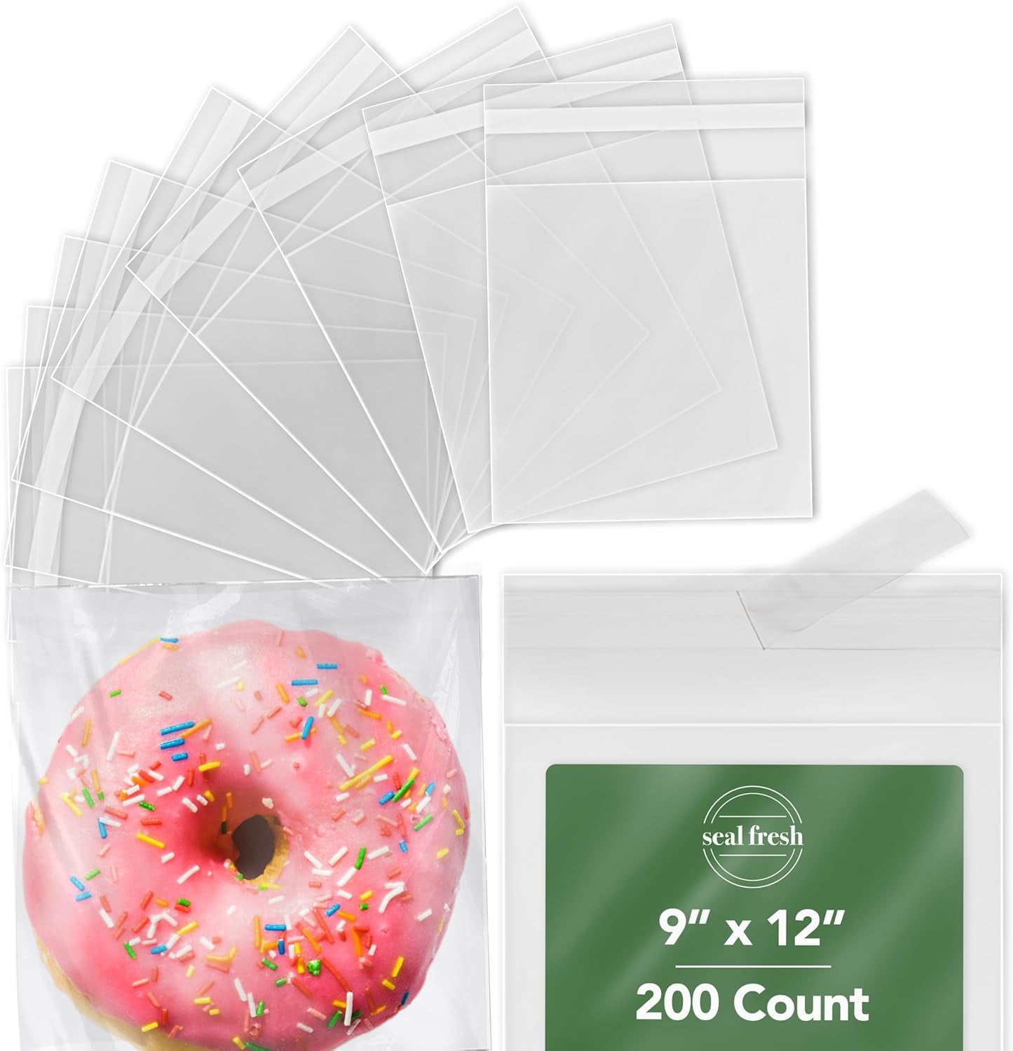 Cellophane Bags \u2013 9" x 12" (200 Count) \u2013 Clear Plastic