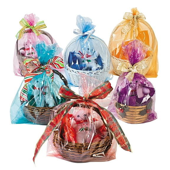 Cellophane Basket Bag Assortment (6Dz) - Party Supplies - 72 Pieces