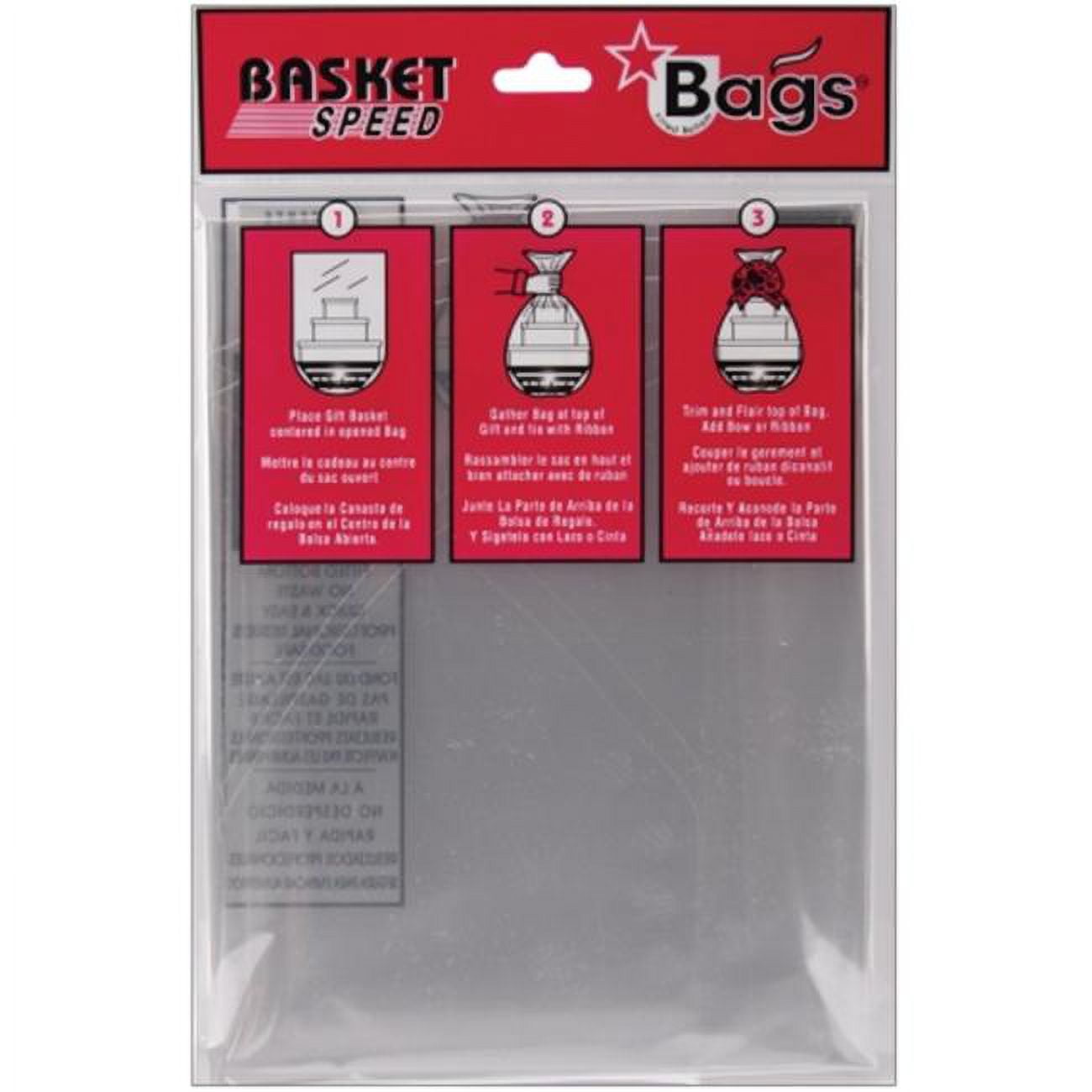 Cellophane Basket Bags 22"X30" 2/PkgClear, Pk 6, Darice