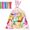 Cellophane Treat Bags, 8x11 Inch Iridescent Holographic Pretzel Bags