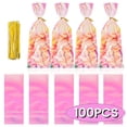 thumbnail image 1 of Valentines Day Treat Bags Goodie Bags Gift Bags Cellophane Bags Anniversary Heart Bags Cookie Bags with Twist Ties for Party Favor Supplies 100Pcs Design5, 1 of 7