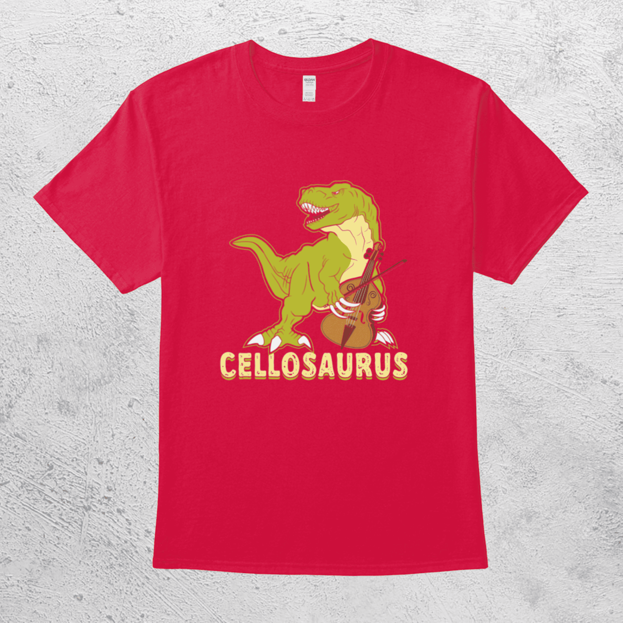 Cellosaurus Funny Dinosaur Cellist Musical Cello Shirt