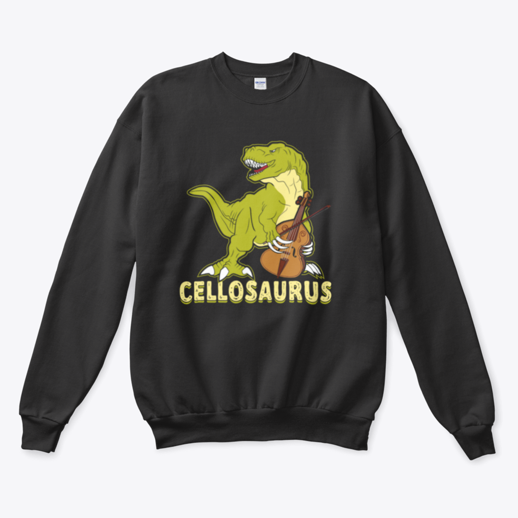 Cellosaurus Funny Dinosaur Cellist Musical Cello Sweatshirt