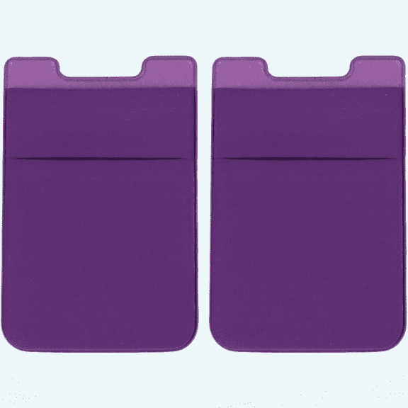Cellphone Back Pocket Phone Holder - Adhesive Holder Layer Phone Pouch Cell Phone Back Patch Pocket Cover (Purple) Pocket Phone Card Pouch