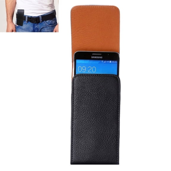 Cellphone Case Litchi Texture Universal Vertical Style Leather Case with Safe Hole for Galaxy Mega 2 / Note 4 /