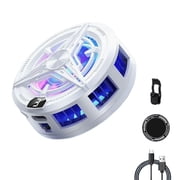 Cellphone Coolers LED Light Phone Cooling Fan Phone Radiator with Larger Cooling Area for Game Playging Vlogging