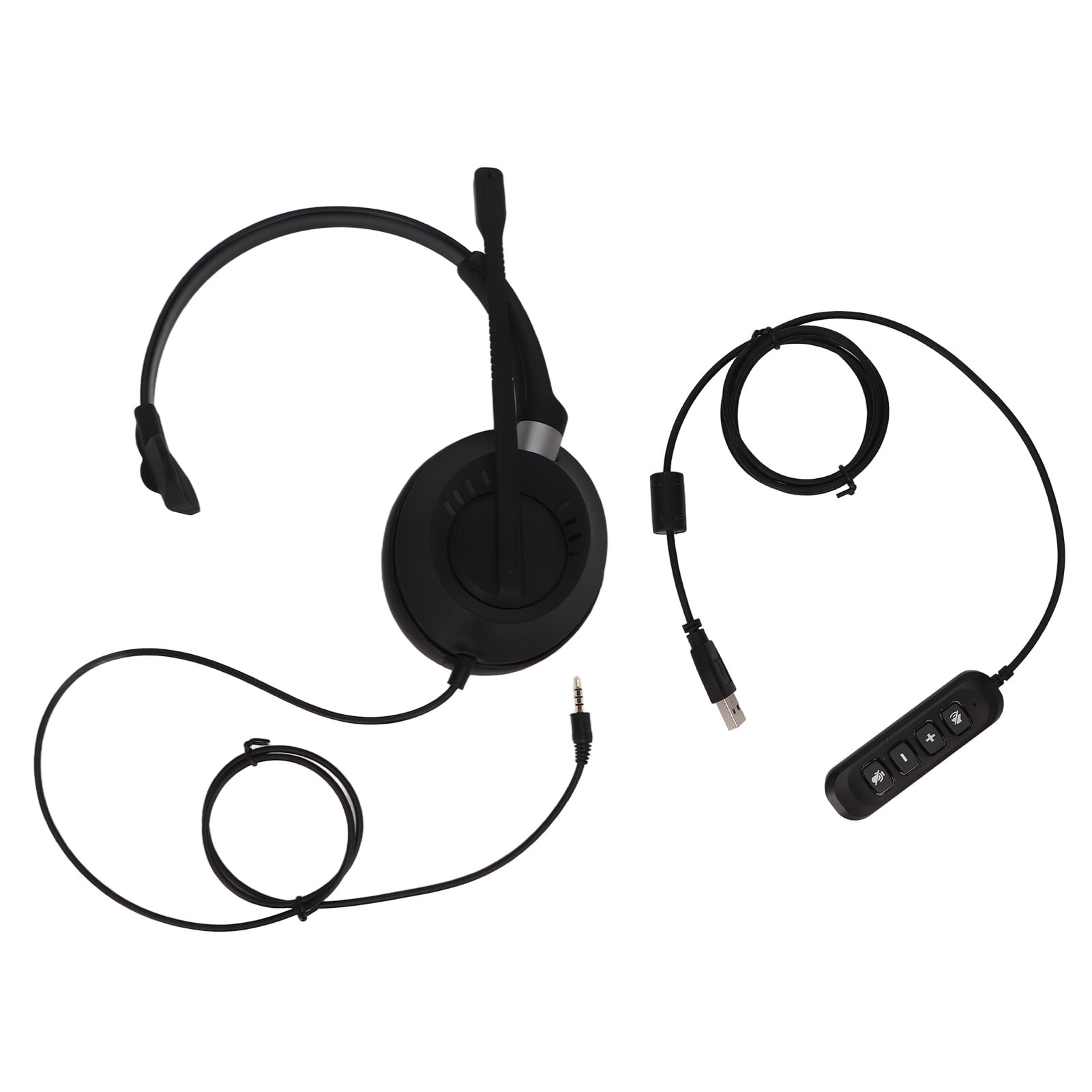 Cellphone Headset Noise Reduction Volume Adjustment 3.5mm Business Communication Headset with