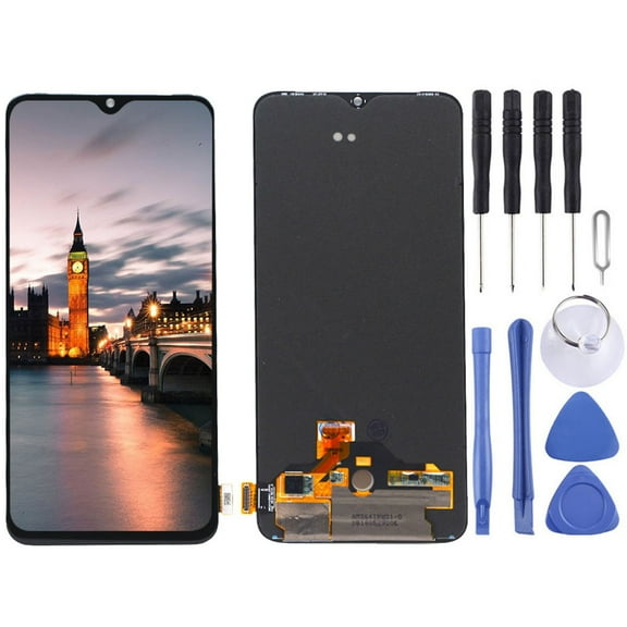 Cellphone Repair Parts For OnePlus 7 Original AMOLED Material LCD Screen and Digitizer Full Assembly (Black)