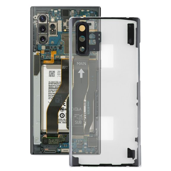 Cellphone Repair Parts For Samsung Galaxy Note 10+ N975 N9750 Transparent Battery Back Cover with Camera Lens Cover