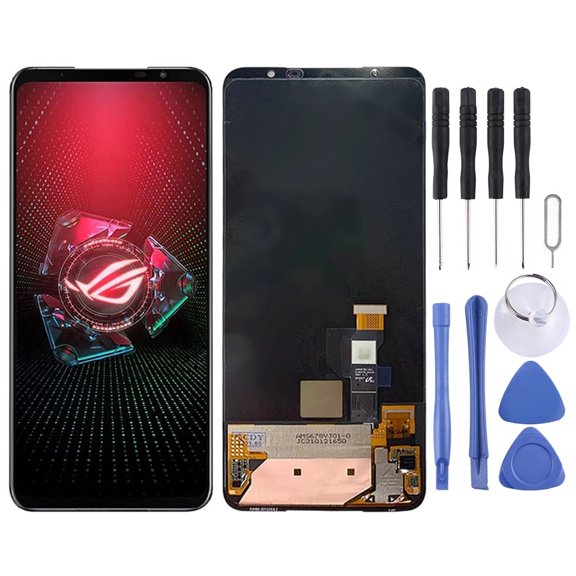 Cellphone Repair Parts Original LCD Screen for Asus ROG Phone 5 ZS673KS I005DA with Digitizer Full Assembly (Black)