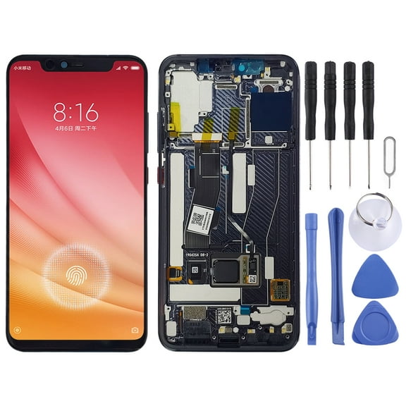 Cellphone Repair Parts Original LCD Screen for Xiaomi Mi 8 Explorer / Mi 8 Pro Digitizer Full Assembly with Frame(Black)
