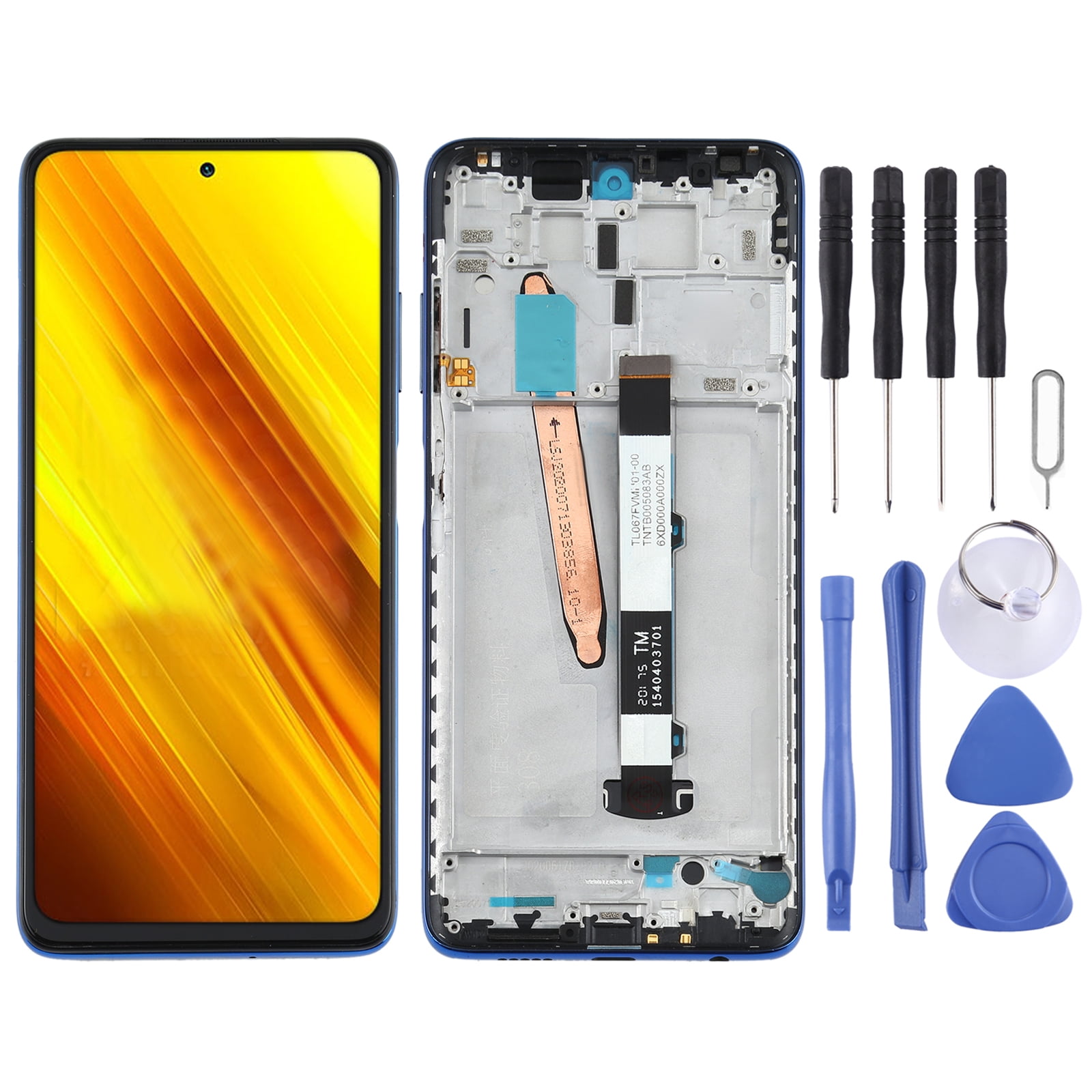 Cellphone Repair Parts  Original LCD Screen for Xiaomi Poco X3 NFC / Poco X3 Digitizer Full Assembly with Frame