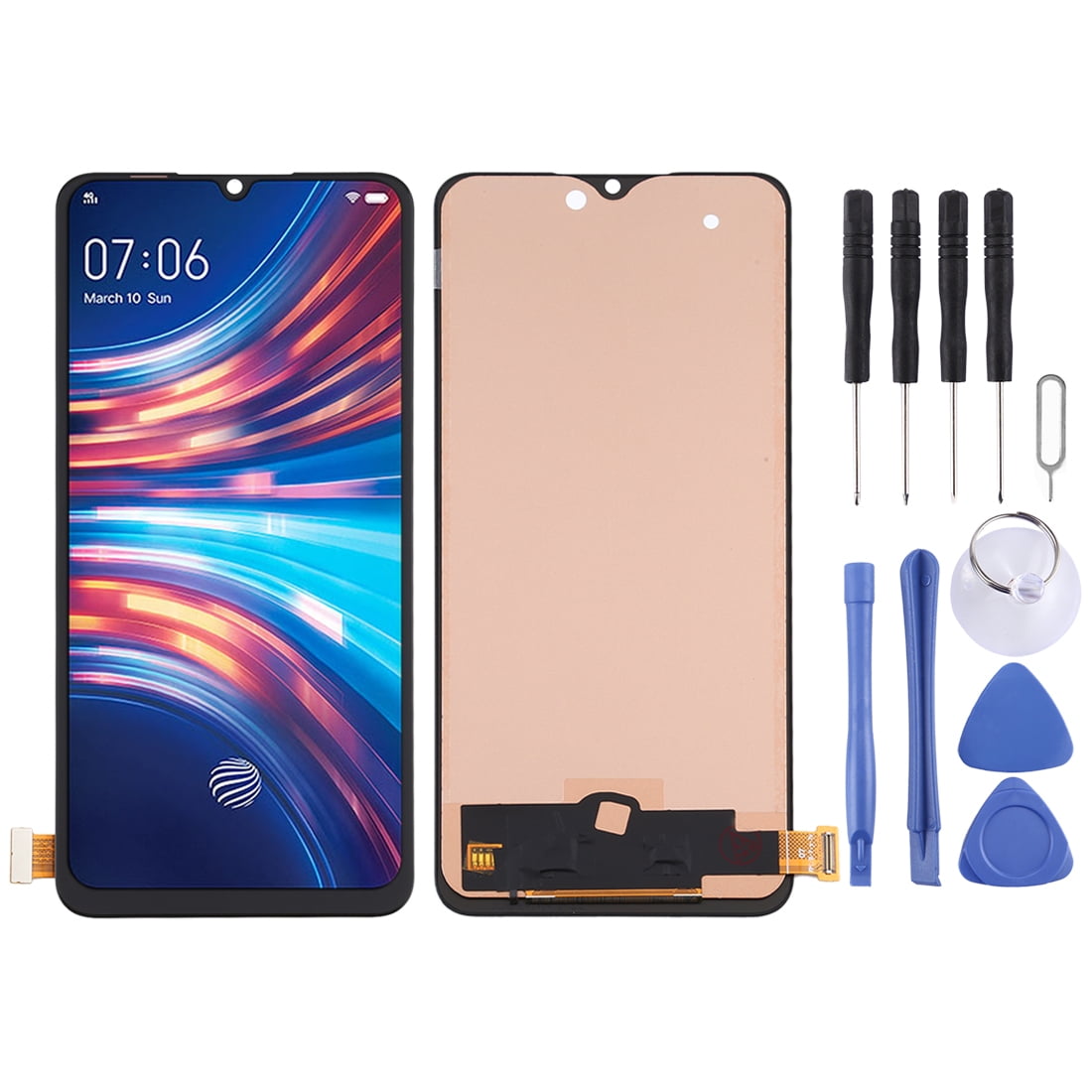 TFT LCD Display Touch Screen Replacement For Realme XT RMX1921 - Black, 6.4 Inch, Includes Repair Tools