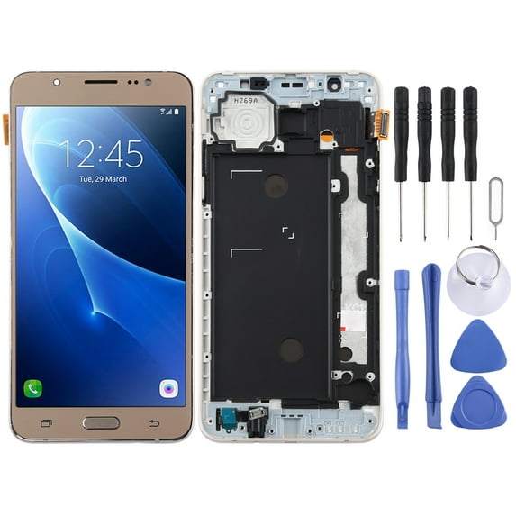 Cellphone Spare Parts TFT LCD Screen for Galaxy J7 / J710F Digitizer Full Assembly with Frame