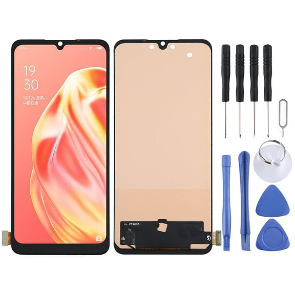 Cellphone Spare Parts TFT LCD Screen for OPPO Reno3 / A91 / F15 / F17 with Digitizer Full Assembly, Not Supporting