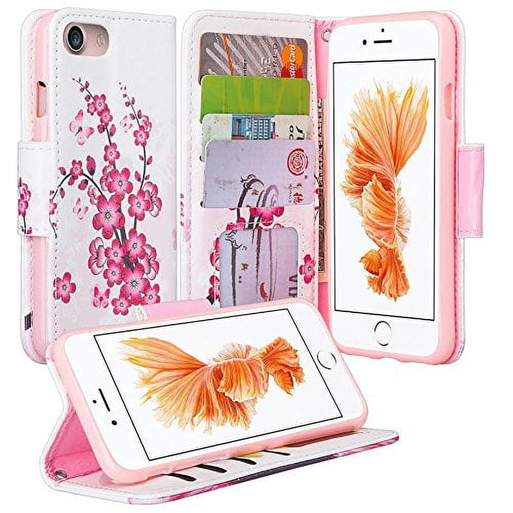 Cellphone Wallet Case with Kickstand for iPhone 7 iPhone 8