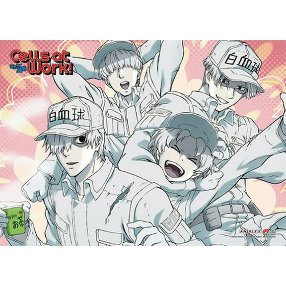 Cells At Work!- White Blood Cell Group Wall Scroll