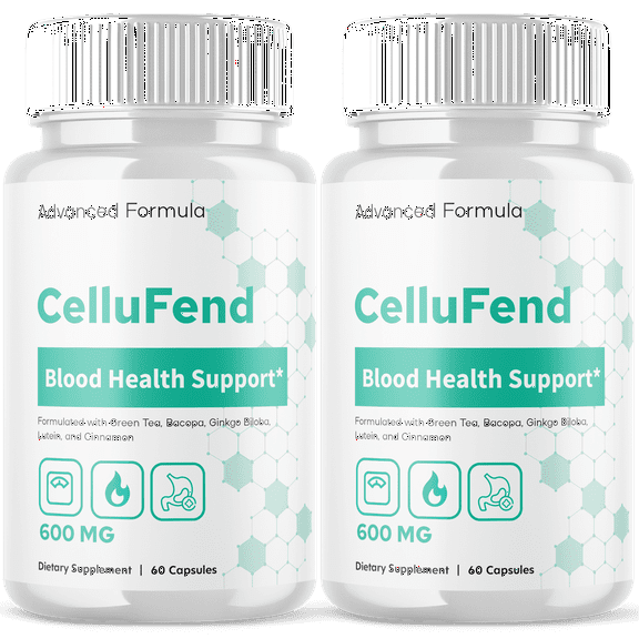 CelluFend Blood Support Pills Advanced Formula Vitamin Supplement Cellu Fend 120 Capsules