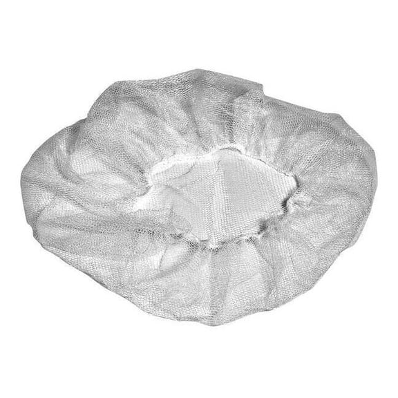 Cellucap Hairnet, Polyester, 20 in Dia., White, M, 1000 PK K220HNWT