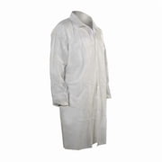 Disposable Lab Coat, Polypropylene, Snaps Closure, White, 4XL, 25 PK 3302EWSX