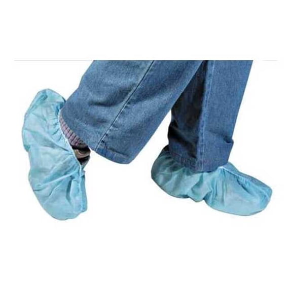 Disposable Shoe Covers, Polypropylene, Blue, Slip Resistant Sole: Yes ,XL 28033GRA