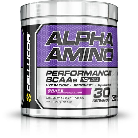 Cellucor Alpha Amino, BCAA Powder, Grape, 30 Servings