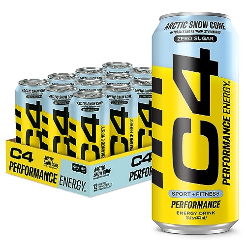 Cellucor C4 Carbonated Zero Sugar Energy Pre Workout Drink + Beta Alanine, (NEW) Sparkling