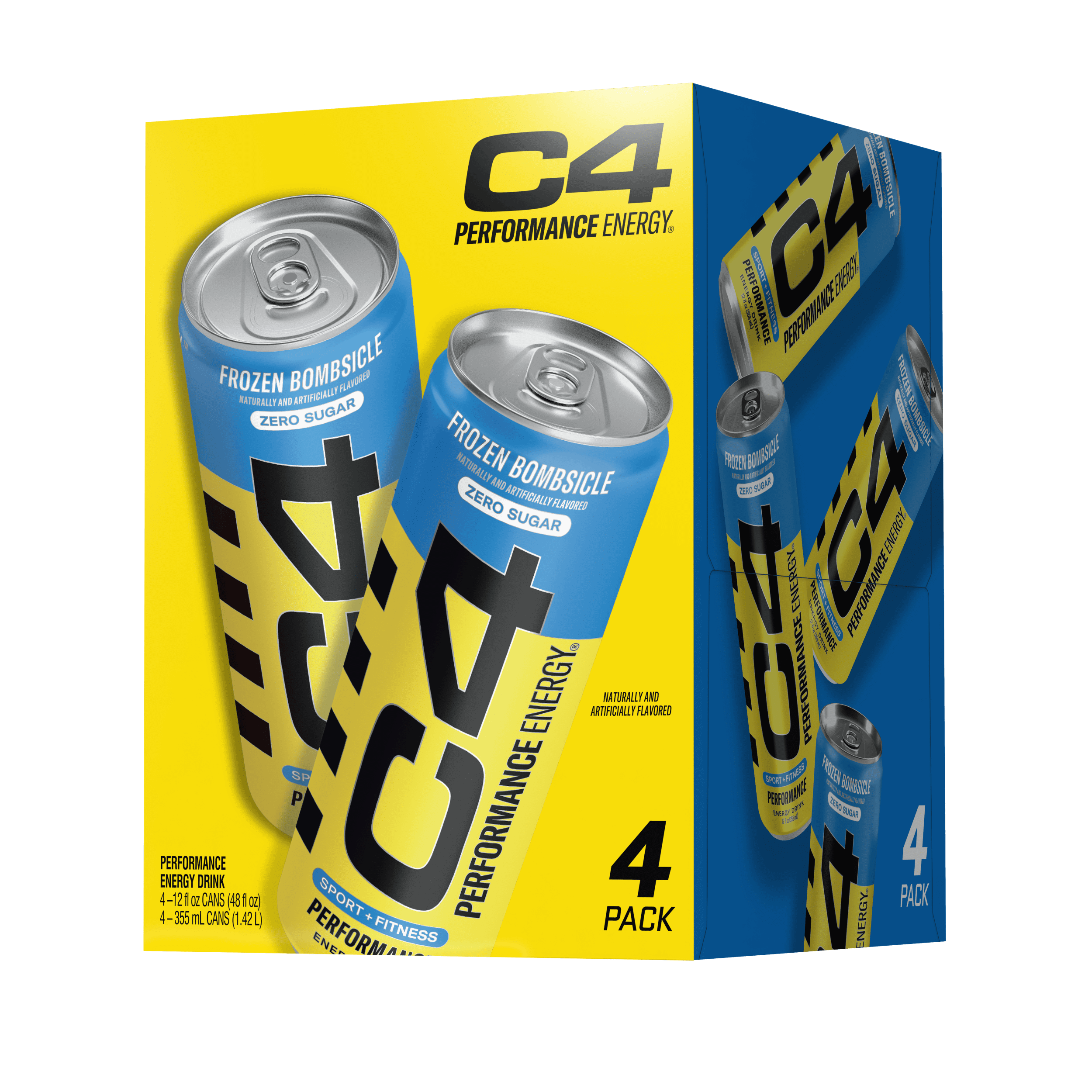 Brēz Drink Near Me Within 5 Mi C4 Performance Energy Drink, Frozen Bombsicle, 12oz, 4 Pack Cans