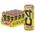 thumbnail image 1 of Cellucor C4 Energy Drink, Skittles, Carbonated Sugar Free Pre Workout Performance Drink with no Artificial Colors or Dyes, 16 Oz, Pack of 12, 1 of 4