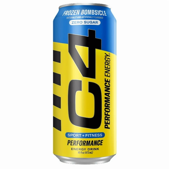 C4 Energy Performance Drink, Frozen Bombsicle, 16oz, Single Can
