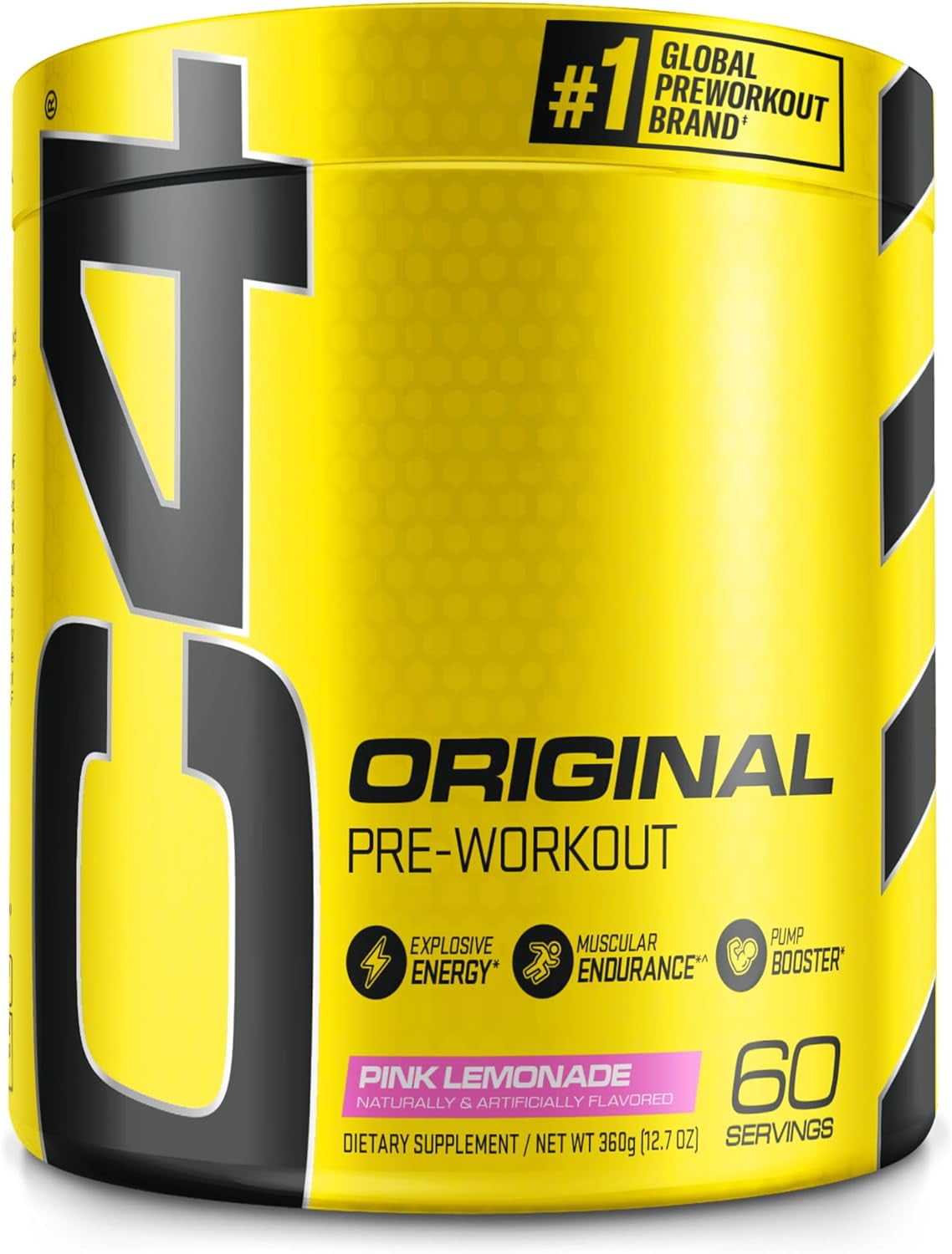 Cellucor C4 Original PreWorkout, Energizing Pink Lemonade Flavor, 13.8