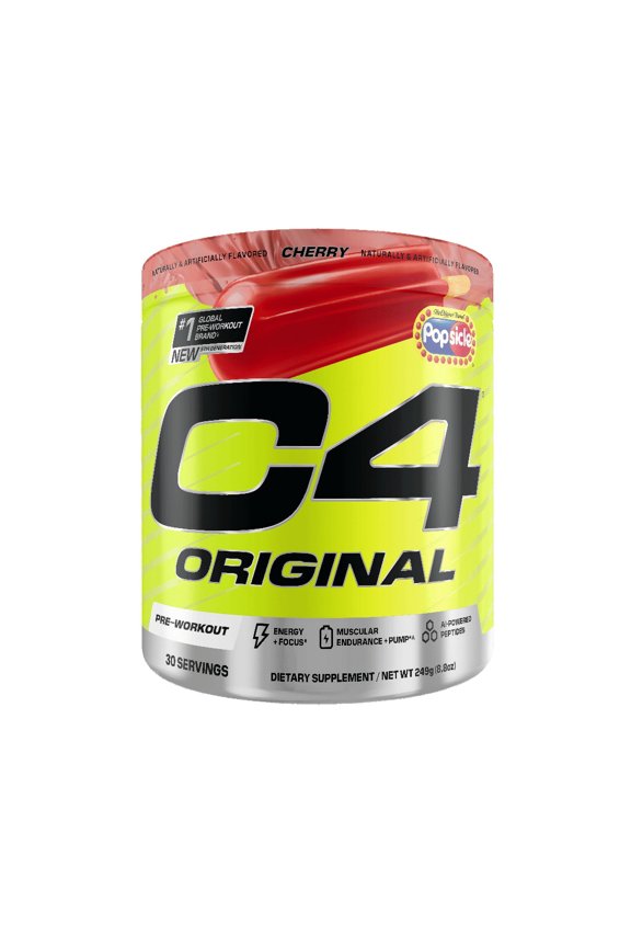 C4 Original Pre-Workout Powder, Cherry Popsicle Flavor, 30 Servings