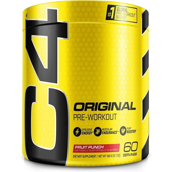 C4 Original Pre-Workout Powder, Fruit Punch, 60 Servings