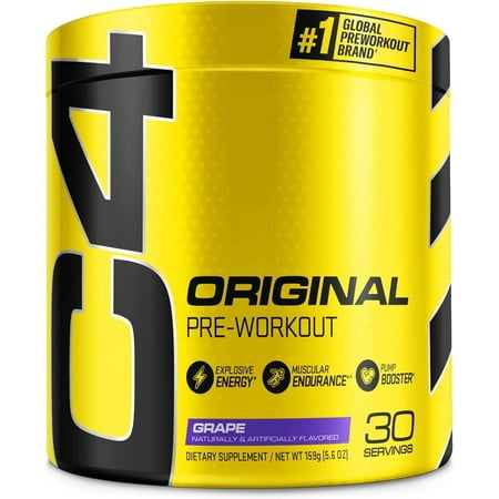 C4 Original Pre-Workout Powder, Grape, 30 Servings