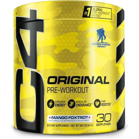 C4 Original Pre Workout Powder, Mango Foxtrot, 30 Servings