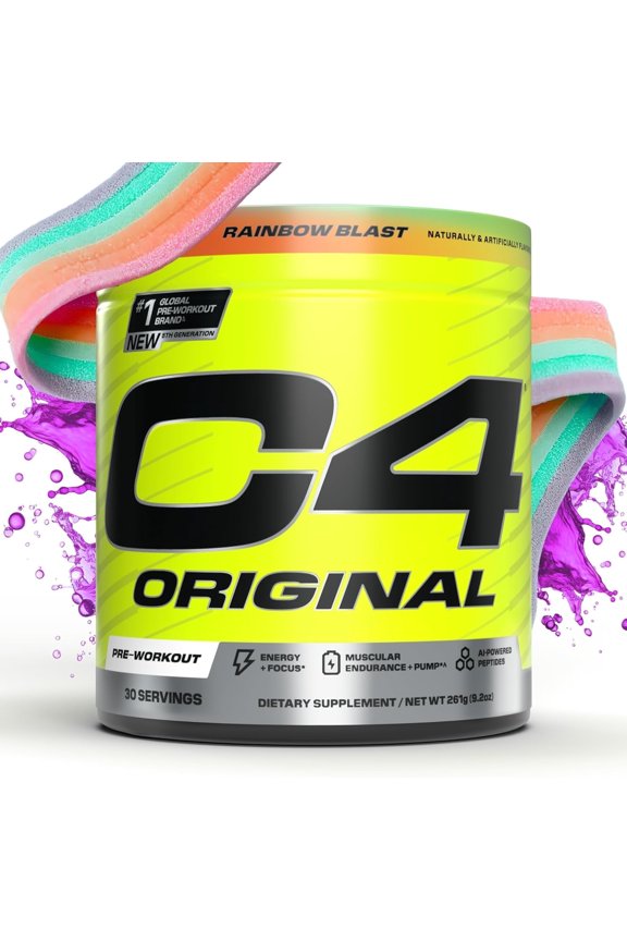 C4 Original Pre-Workout Powder, Rainbow Blast, 20 Servings