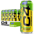 thumbnail image 1 of C4 Performance Energy Drink, Jolly Rancher Green Apple Flavor, Zero Sugar, Carbonated, 16 oz can (12 Pack), 1 of 9