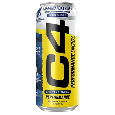 C4 Performance Energy Drink, Mango Foxtrot, 16oz, Single Can