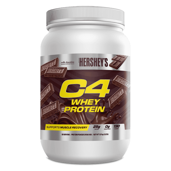 C4 Pro Whey Protein Powder, Hershey's Milk Chocolate Flavor, 25g of Protein, 28 Servings
