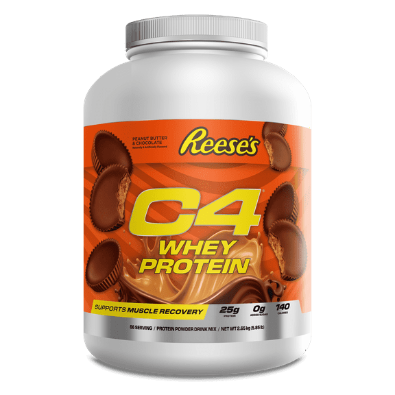 C4 Pro Whey Protein Powder, Reese's Peanut Butter Cup Flavor, 25g of Protein, 66 Servings