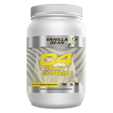 C4 Pro Whey Protein Powder, Vanilla Bean Flavor, 25g of Protein, 28 Servings