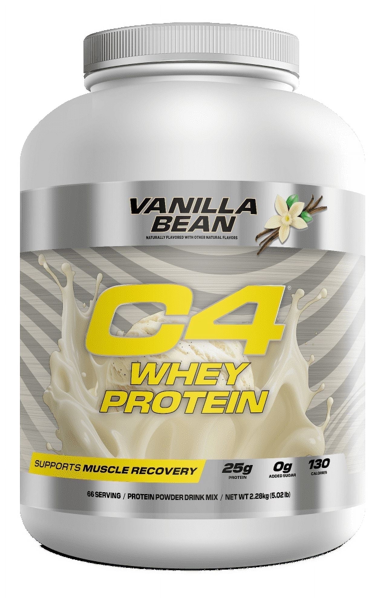 C4 Pro Whey Protein Powder, Vanilla Bean Flavor, 25g of Protein, 66 Servings