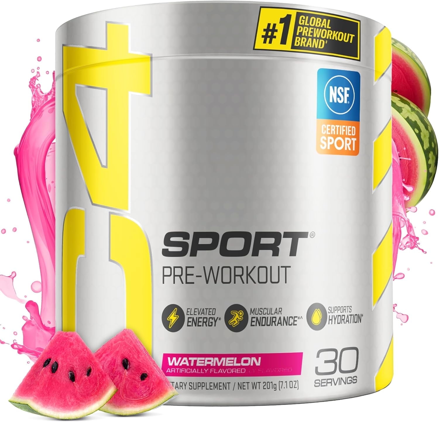 C4 Sport Pre-Workout Powder, Watermelon, 30 Servings