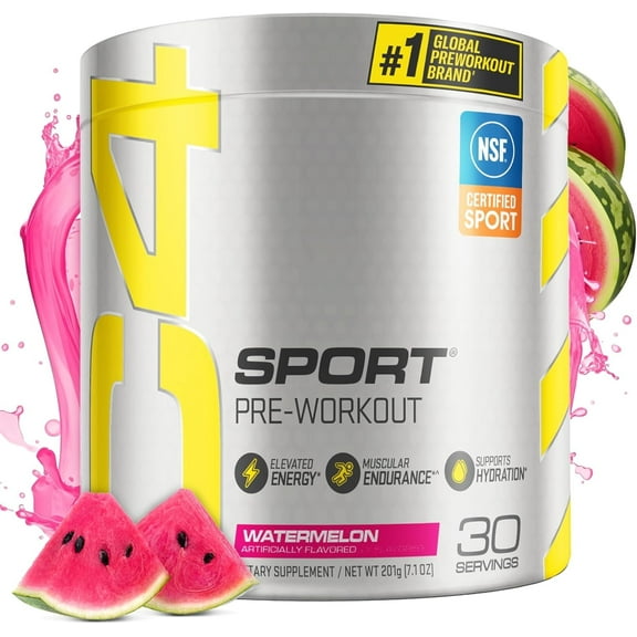 C4 Sport Pre-Workout Powder, Watermelon, 30 Servings