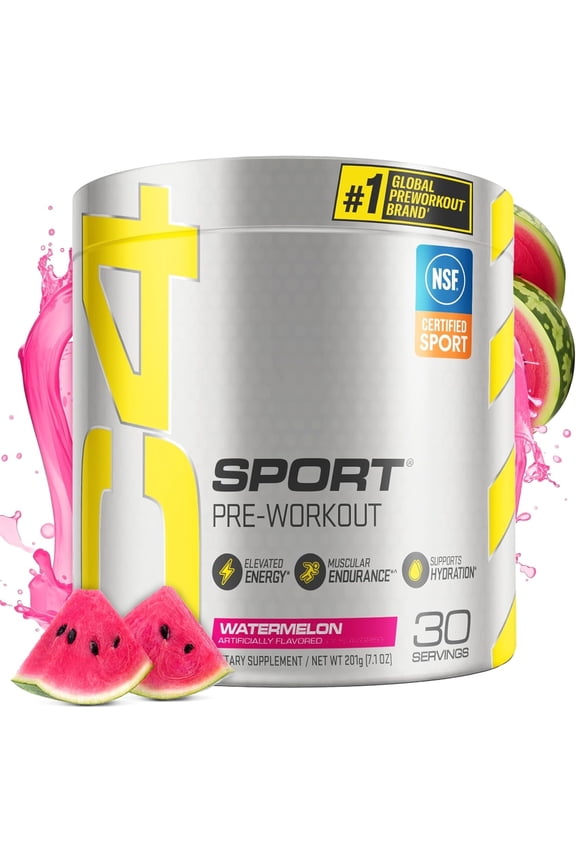 C4 Sport Pre-Workout Powder, Watermelon, 30 Servings