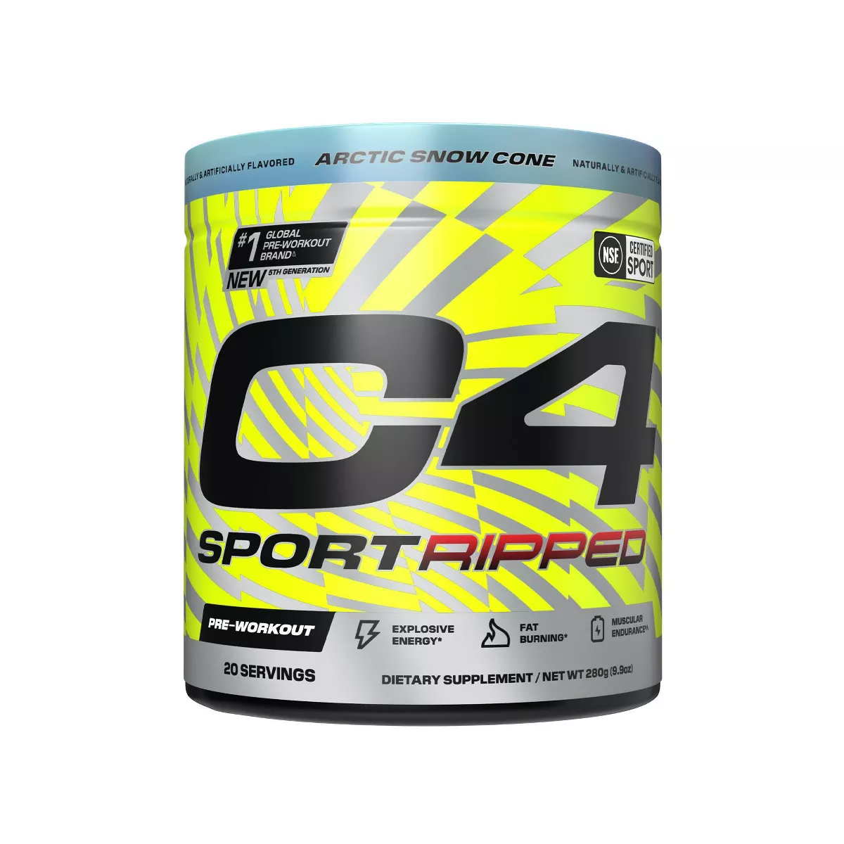 Cellucor C4 Sport Ripped PreWorkout Arctic Snow Cone, 20 Servings